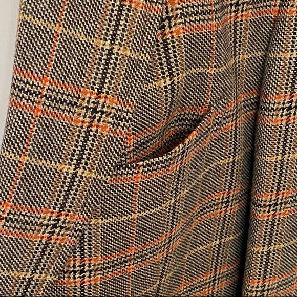 ETRO brown tan orange plaid print colorful leaf inside sport coat blazer jacket - Picture 8 of 14